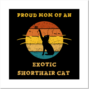 exotic shorthair cat mom Posters and Art